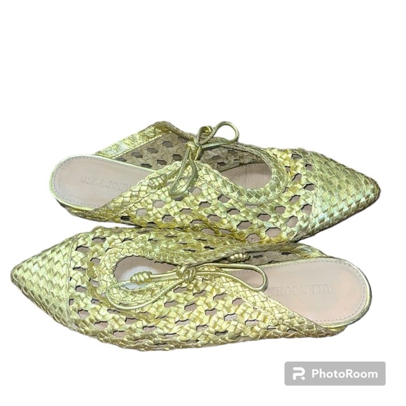 Ulla Johnson leather woven Belen slides - Picture 3 of 6